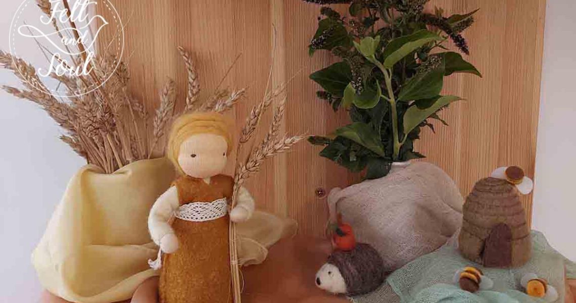 Felt and Soul gyapjúfilc tündér és júliusi évszakasztal